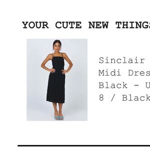 NWT Black Midi dress